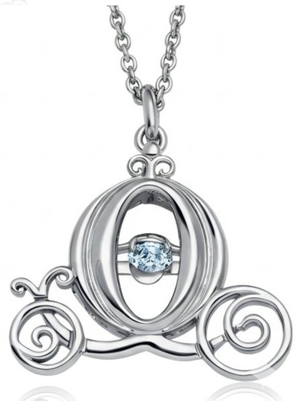 Cinderella Coach Silver Necklace by CRISLU x Disney Parks